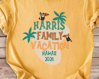 Beach Vacation Shirts: Family Matching w/ Personalized Name, Location, Year, Mix & Match Comfort Colors®
