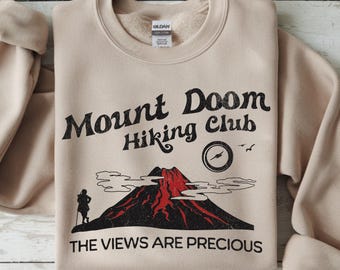 LOTR Sweatshirt, Mount Doom Hiking Club Adventure Shirt, Lord the Rings Inspired Gift