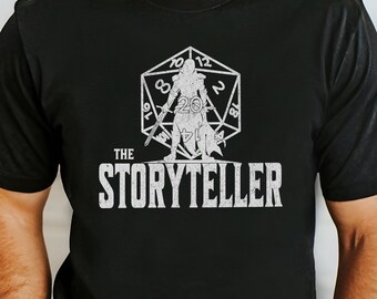 DnD Shirt, Der Geschichtenerzähler DM Shirt, D20 Würfel Shirt, Master Host Accessoire Geschenk