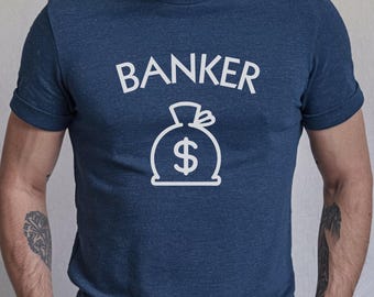 Monopoly Style Banker T-Shirt: Board Game Night Cotton Tee