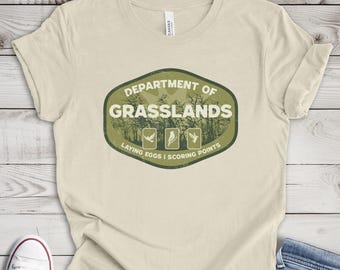 Wingspan Shirt, Department of Grasslands, Wingspan Player Gift, Game Night Accessory