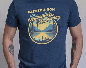 Father & Son Matching Shirts, Camping Shirts, Dad Boys Matching Tees, Fishing Outdoor Getaway Gift, Adventure Company Adult and Youth Sizes