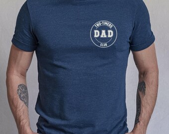 Repeat Dad Logo Crest Shirt, Two-time dad, second child pregnancy announcement husband, new baby gender reveal gift, proud father, children