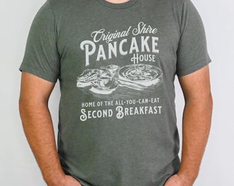 Funny LOTR "Second Breakfast" unisex shirt, Lord of the Rings fan gift book movie lover, nerdy geeky for him her bookish fantasy party theme