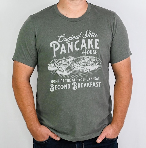 Funny LOTR "Second Breakfast" unisex shirt, Lord of the Rings fan gift book movie lover, nerdy geeky for him her bookish fantasy party theme