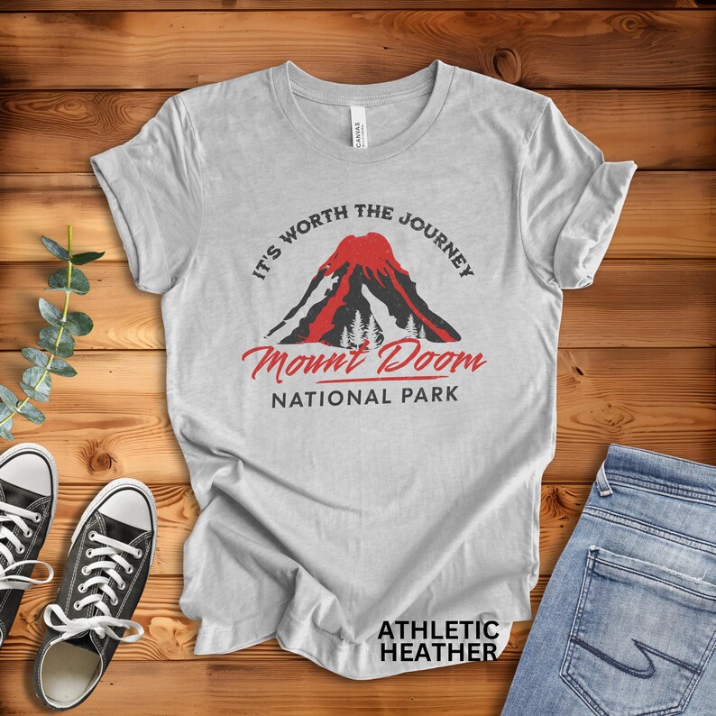 Funny LOTR shirt, Great unisex Lord of the Rings fan gift for lovers of the books or movies, Mordor Mount Doom National Park t-shirt image 8