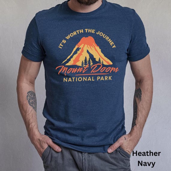 Funny LOTR shirt, Great unisex Lord of the Rings fan gift for lovers of the books or movies, Mordor Mount Doom National Park t-shirt