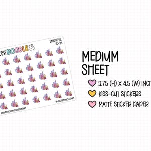 Smoothie Planner Stickers | IC-36 | Food Tracker Icons image 3