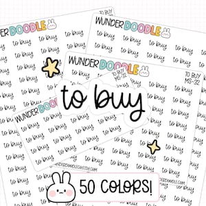 To Buy Planner Stickers | MS-32 | Font MS | reminder stickers