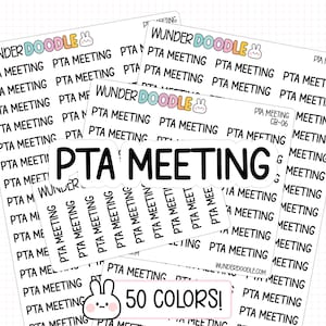 Pegatinas para planificador de reuniones de la PTA / CB-06 / recordatorio de eventos escolares