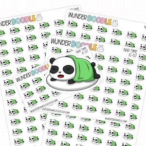 Nap Time Planner Stickers | IC-57 | kawaii panda sleep icons