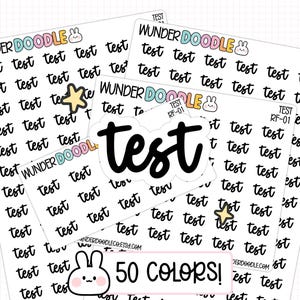 Stickers testplanner | RF-01 | Lettertype RF | schoolstickers