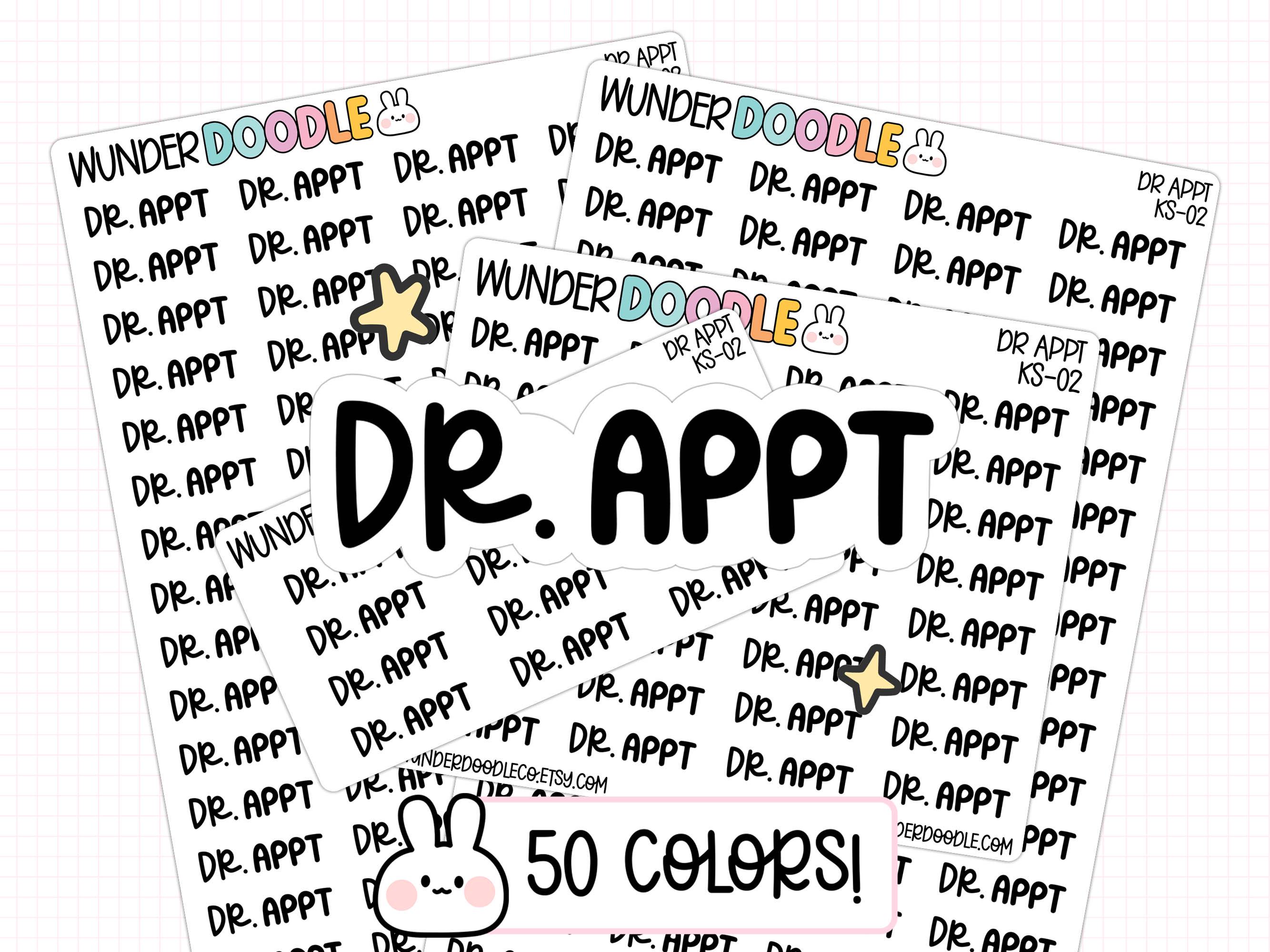 Dr Appt Planner Stickers | KS-02 | Font Duo KS | Appointment Stickers - Etsy