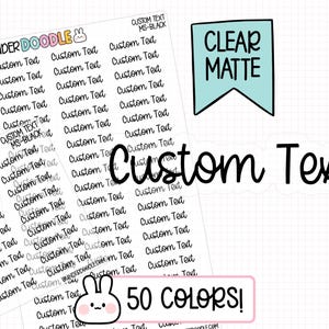 Custom Text Planner Stickers | CLEAR MATTE | custom planner stickers