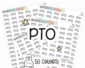 PTO Planner Stickers | LR-20 | Work Vacation Stickers