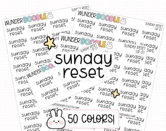 Sunday Reset Planner Stickers | LR-21 | planning stickers