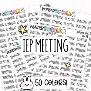 IEP meeting stickers, meeting planner stickers, meeting reminders, IEP stickers