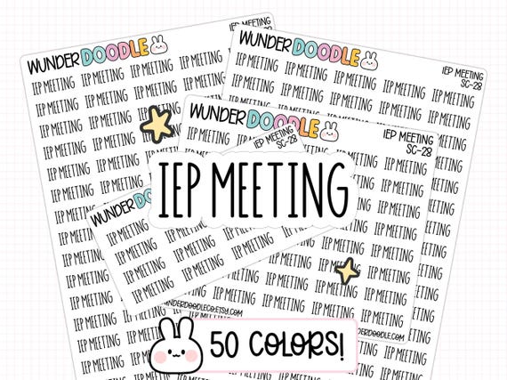 IEP Meeting Planner Stickers | SC-28 | Font MS | functional stickers