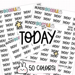 Today Planner Stickers | AW-06 | Font AW | to Do Stickers - Etsy