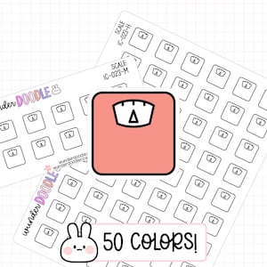 Scale Planner Stickers | Icon Stickers | IC-023 | weigh in stickers, weigh in day reminders