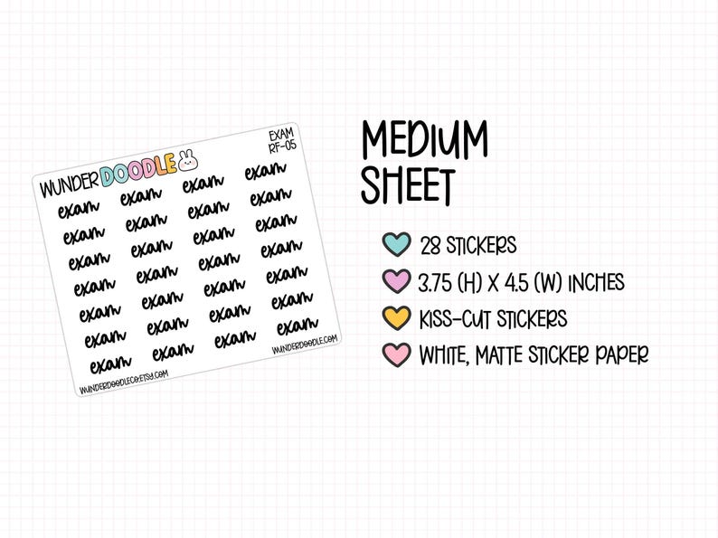 Exam Planner Stickers | RF-05 | school & college sticker image 3