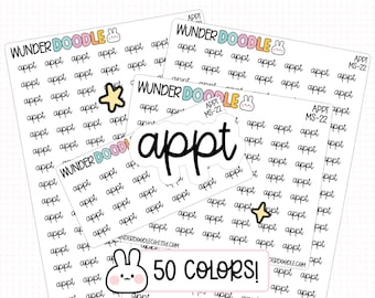 Appt Planner Stickers | MS-22 | Font MS | functional stickers