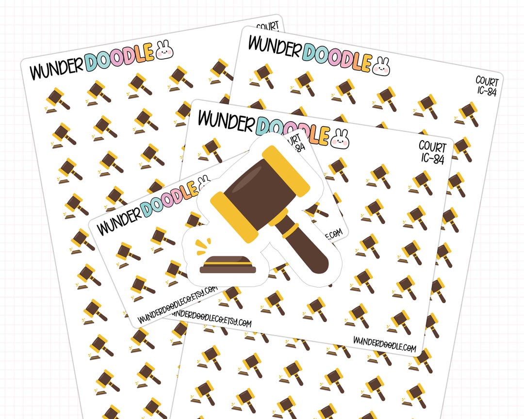 Court Planner Stickers | IC-84 | Court Date Icons - Etsy