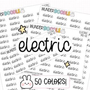 Naklejki na planer elektryczny | MS-02 | Czcionka MS | naklejki na rachunki