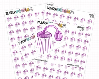 Stickers pour agenda de douche | Stickers icônes d'hygiène