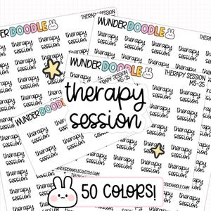 Therapy Session Planner Stickers | MS-35 | Font MS | functional stickers