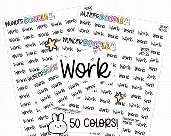 Work Planner Stickers | MS-25 | Font MS | functional stickers