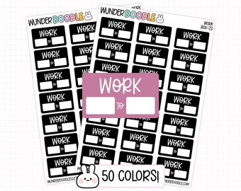 Werkplannerstickers | BOX-23 | Labels taakschema
