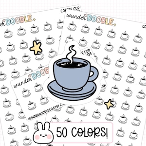 Coffee Cup Planner Stickers | IC-139 | icon stickers