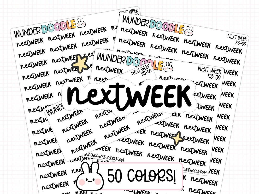 Next Session Sticker Next Week Planner Stickers | KS-09 | Font Duo KS | Functional Stickers ...