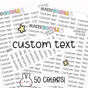 Benutzerdefinierter Text-Sticker | Schriftart LR | LR-CUSTOM | individuelle Aufkleber