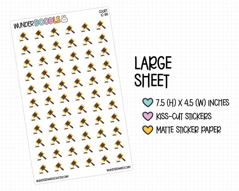 Court Planner Stickers | IC-84 | Court Date Icons - Etsy