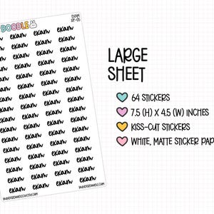 Exam Planner Stickers | RF-05 | school & college sticker image 2