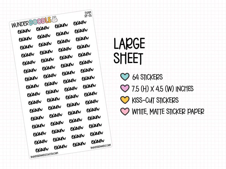 Exam Planner Stickers | RF-05 | school & college sticker image 2