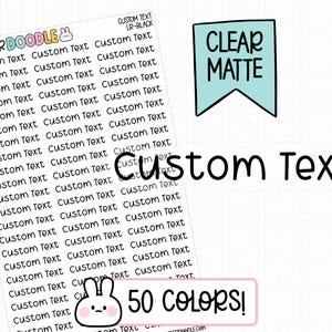 Custom Text Planner Stickers | CLEAR MATTE | custom planner stickers