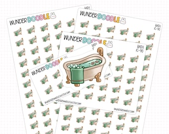 Bath Planner Stickers | IC-90 | self care stickers