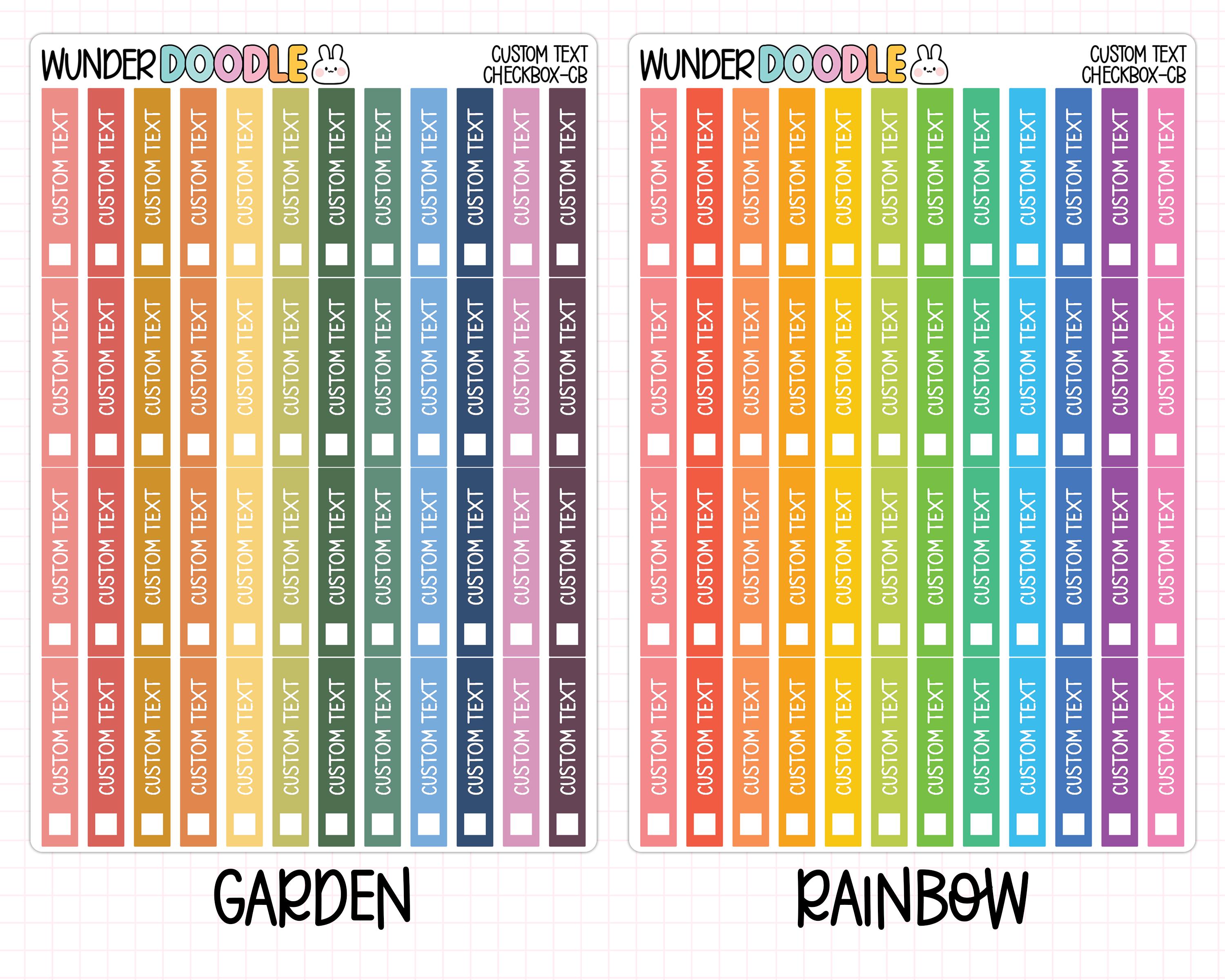 Custom Text Checkbox Planner Stickers | CHECKBOX-CB-CUSTOM - Etsy
