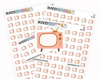 Retro tv-plannerstickers | IC-39 | Tracker voor bingewatchen
