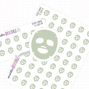 Stickers masques pour le visage | IC-059 | Autocollants pour prendre soin de soi, autocollants pour masques en feuille