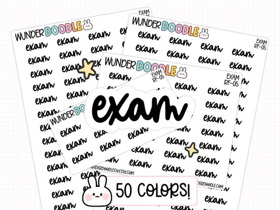 Exam Planner Stickers | RF-05 | school & college sticker