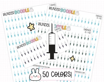 Syringe Icon Planner Stickers | IC-142 | Shot Day Stickers