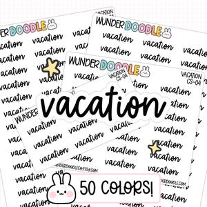 Vacation Planner Stickers | CS-04 | Font CS | day off stickers