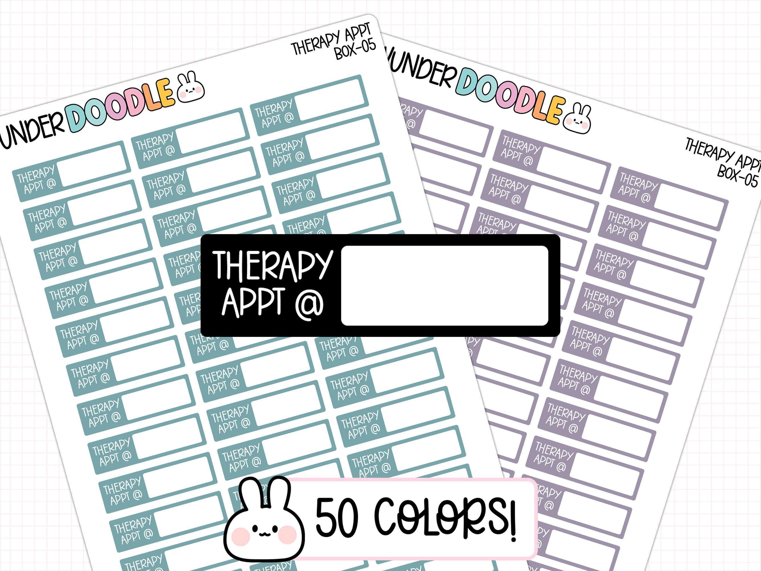 Therapy Appt Planner Stickers | BOX-05 | Appointment Reminder Labels - Etsy