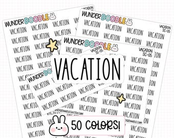 Stickers vakantieplanner | Lettertype SC, reisplanning