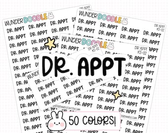 Dr Appt-plannerstickers | Lettertype KS | stickers voor doktersafspraak