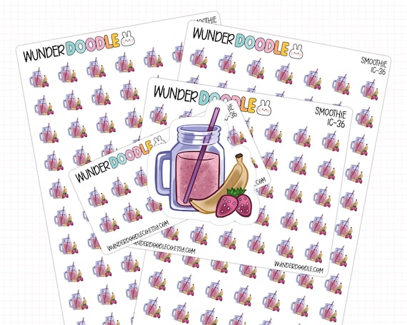 Smoothie Planner Stickers | IC-36 | Food Tracker Icons